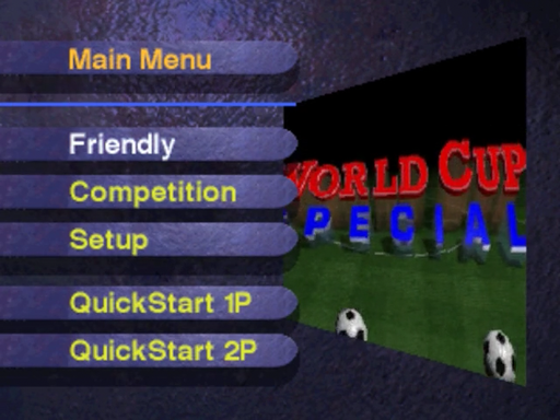 Striker World Cup Special title screen for 3DO